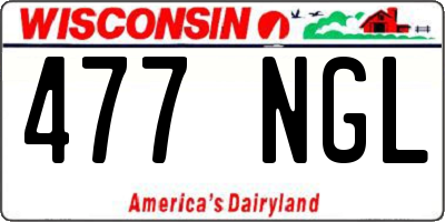 WI license plate 477NGL