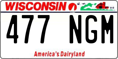 WI license plate 477NGM