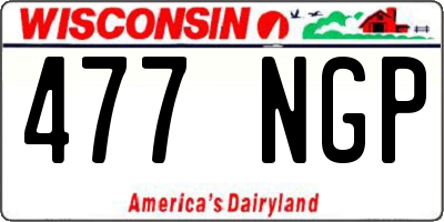 WI license plate 477NGP