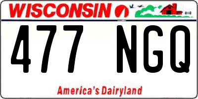 WI license plate 477NGQ