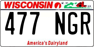 WI license plate 477NGR