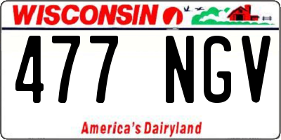 WI license plate 477NGV