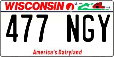 WI license plate 477NGY