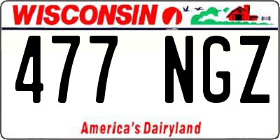 WI license plate 477NGZ