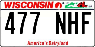 WI license plate 477NHF
