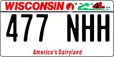 WI license plate 477NHH