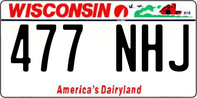 WI license plate 477NHJ