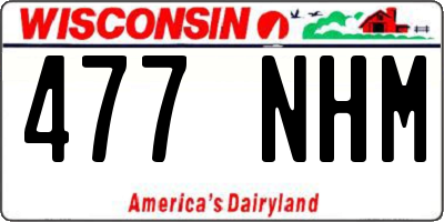 WI license plate 477NHM