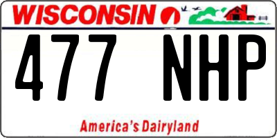 WI license plate 477NHP