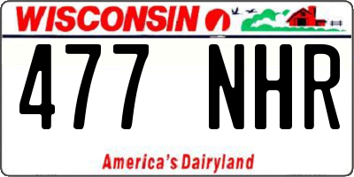 WI license plate 477NHR