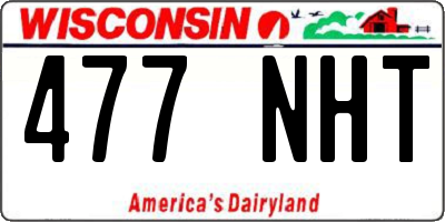 WI license plate 477NHT