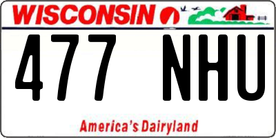 WI license plate 477NHU