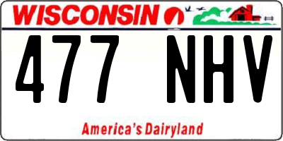 WI license plate 477NHV