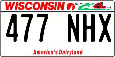WI license plate 477NHX