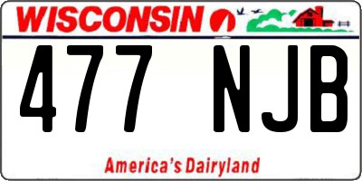 WI license plate 477NJB