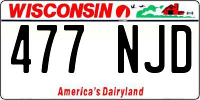 WI license plate 477NJD