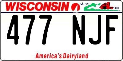 WI license plate 477NJF