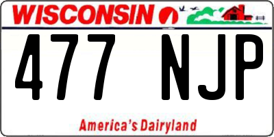 WI license plate 477NJP