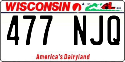 WI license plate 477NJQ