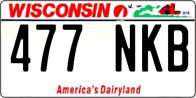 WI license plate 477NKB