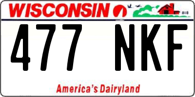 WI license plate 477NKF