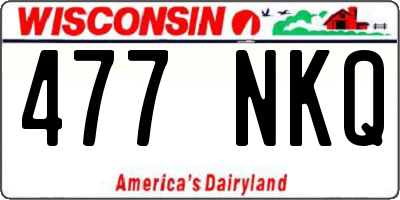 WI license plate 477NKQ