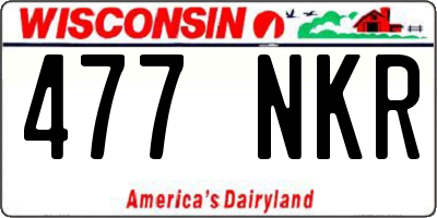 WI license plate 477NKR