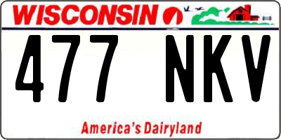 WI license plate 477NKV