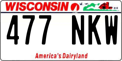 WI license plate 477NKW