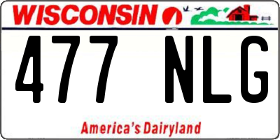 WI license plate 477NLG