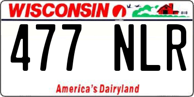 WI license plate 477NLR