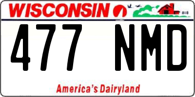 WI license plate 477NMD