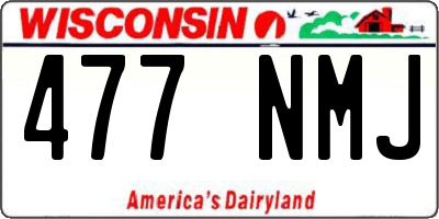 WI license plate 477NMJ