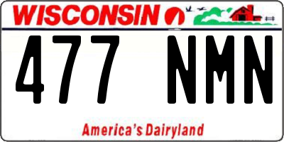 WI license plate 477NMN