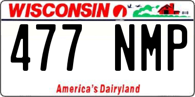 WI license plate 477NMP