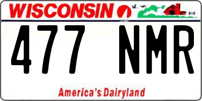 WI license plate 477NMR