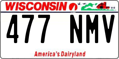 WI license plate 477NMV