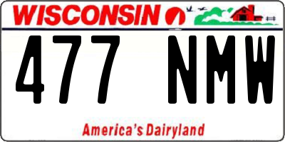 WI license plate 477NMW