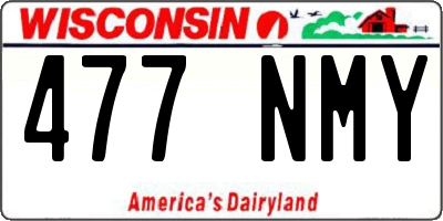 WI license plate 477NMY