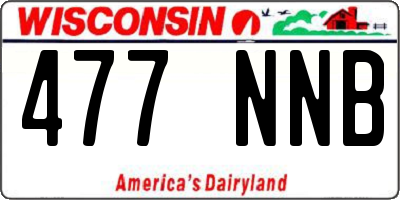 WI license plate 477NNB