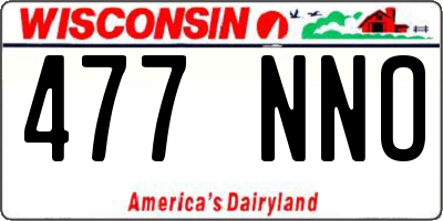 WI license plate 477NNO