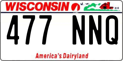 WI license plate 477NNQ