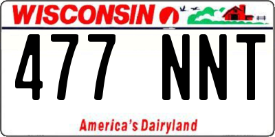 WI license plate 477NNT