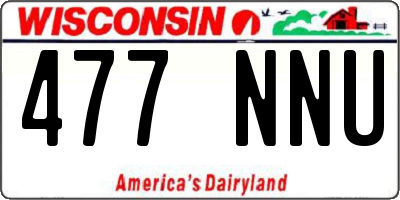WI license plate 477NNU