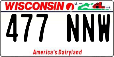 WI license plate 477NNW