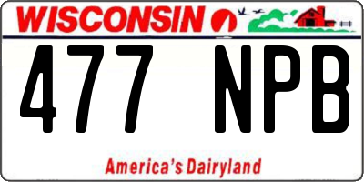 WI license plate 477NPB