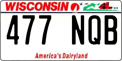 WI license plate 477NQB