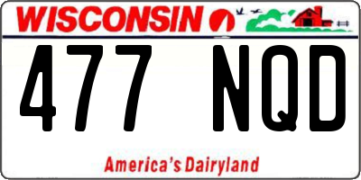 WI license plate 477NQD