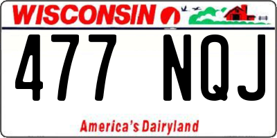 WI license plate 477NQJ