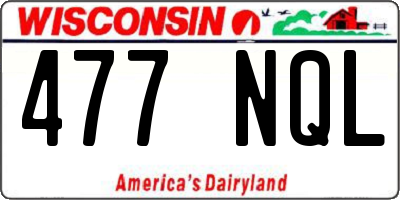 WI license plate 477NQL